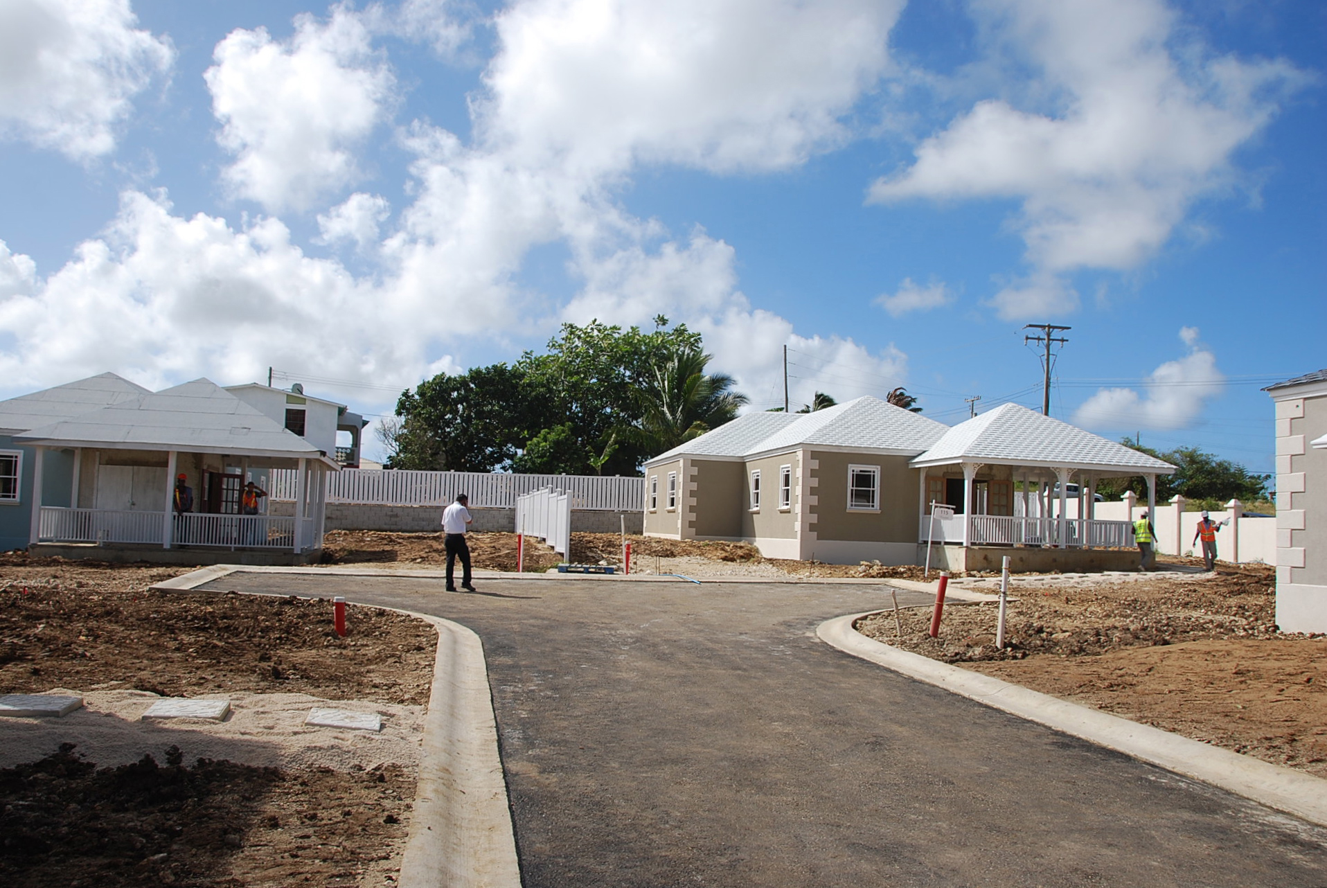 Streetscape of almost completed Rosedale homes