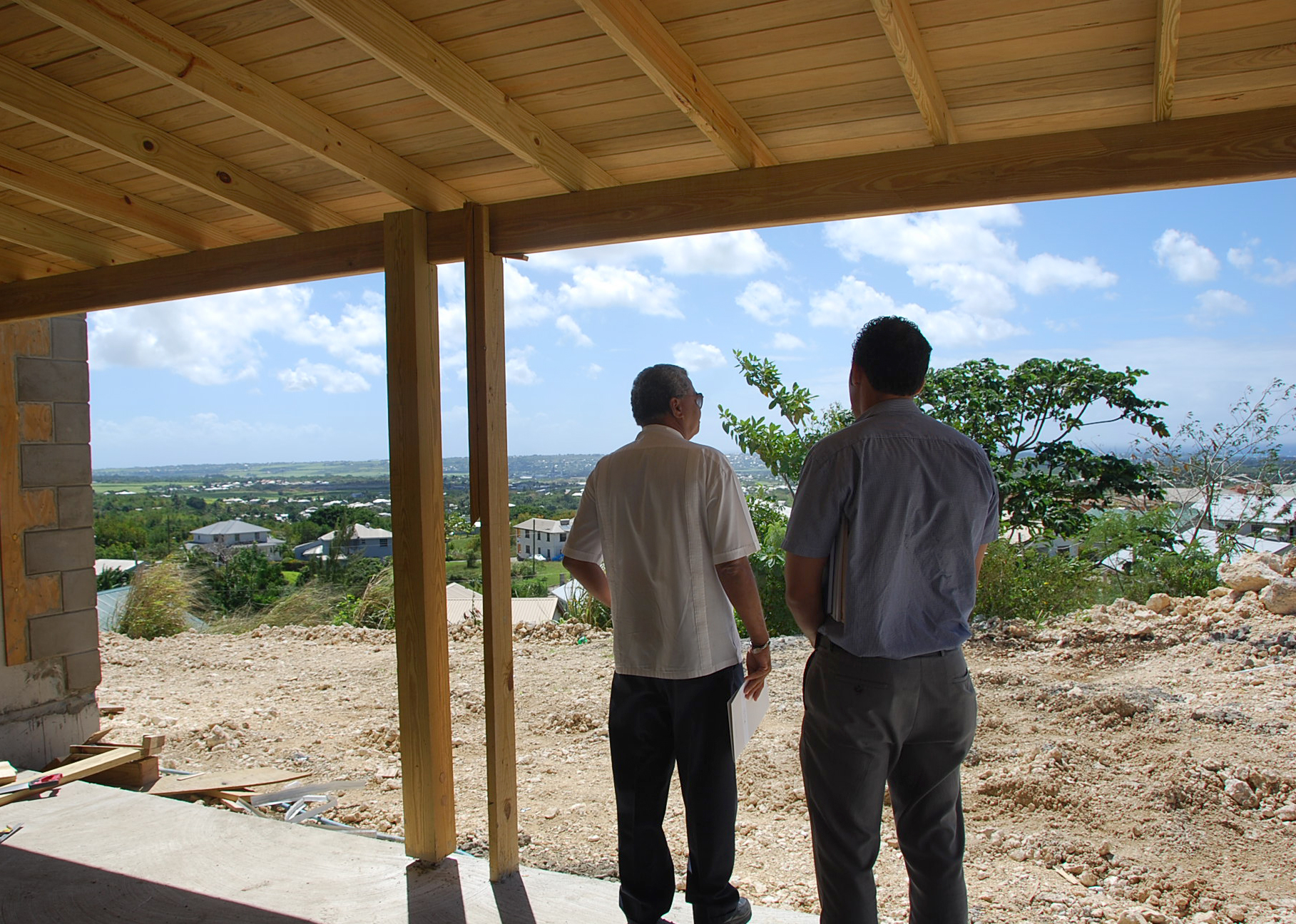 Enjoying the views from the rear patio